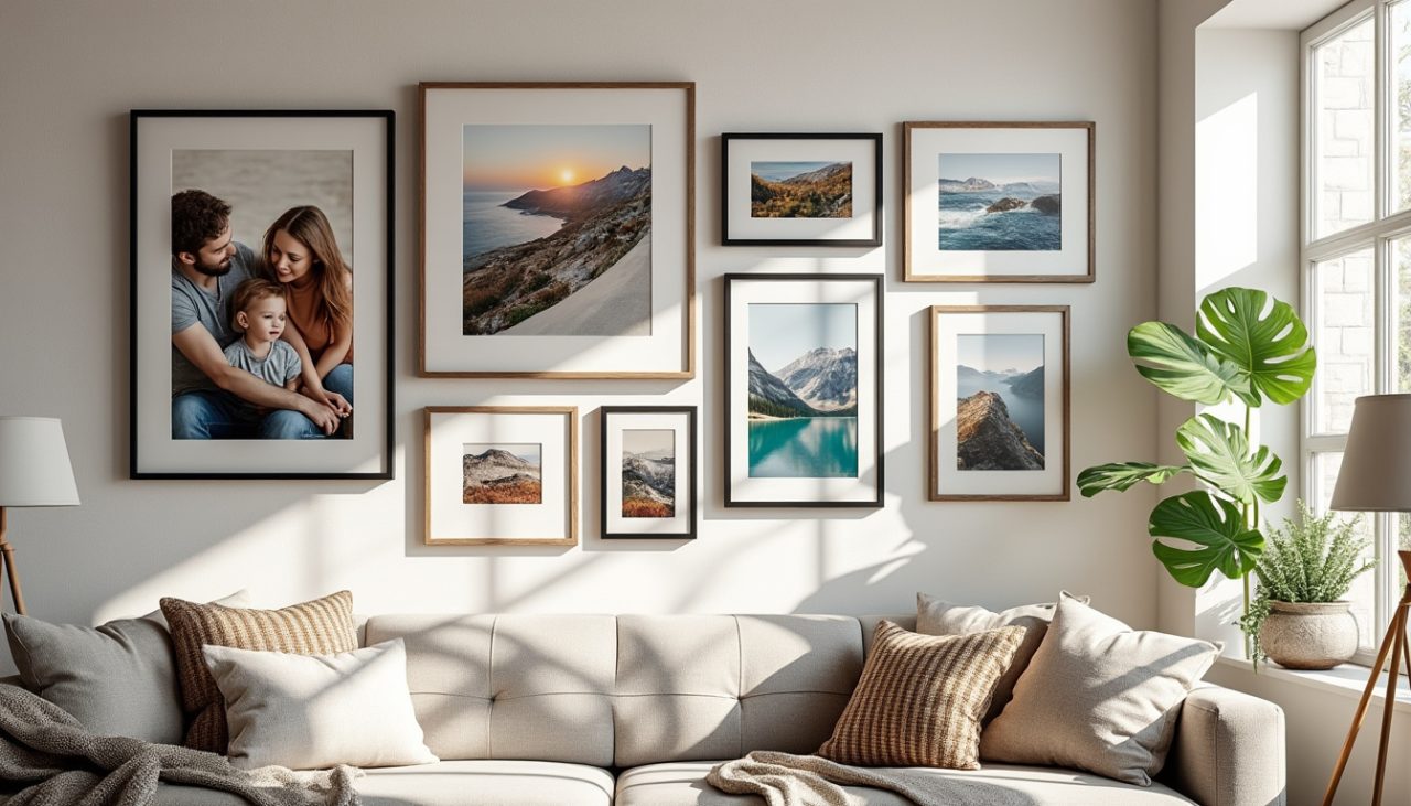 Idées pour décorer un mur avec des cadres photos