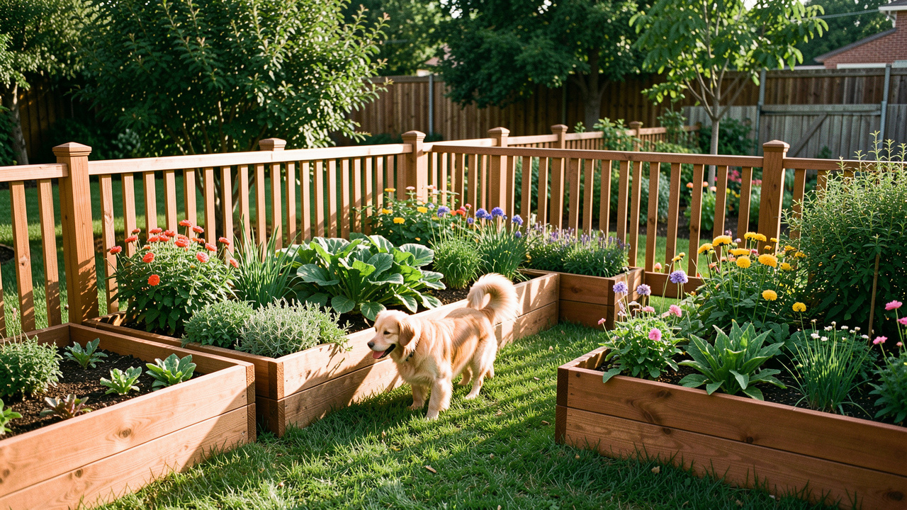 Clôturer un petit jardin pour chien sans sacrifier les plantations